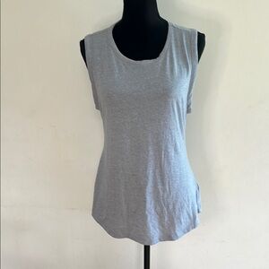 Anthropologie Gray Fitted Sleeveless Muscle Tee